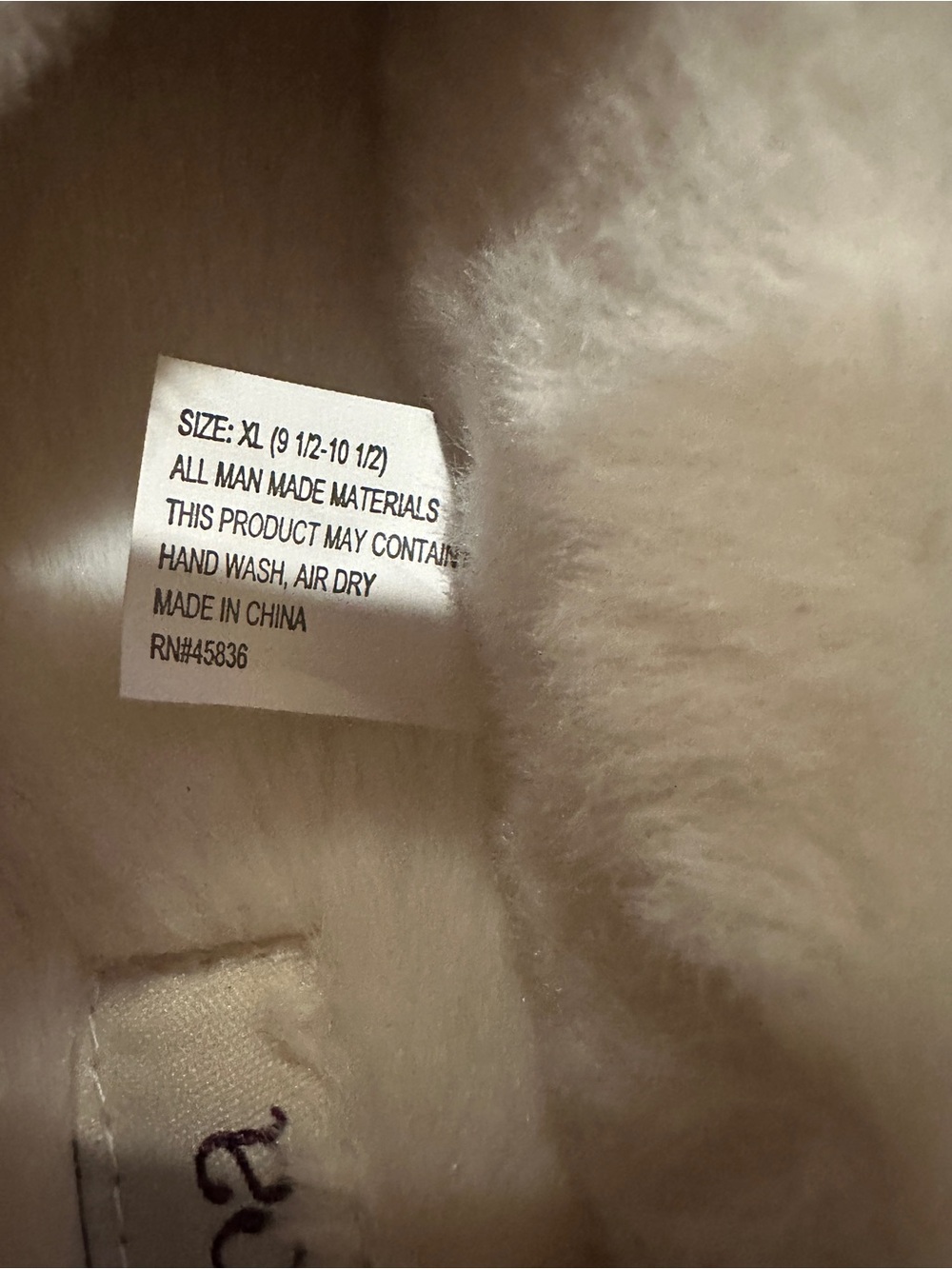 Kooba Women Ghost Dark Gray Faux Fur Ladies Slippers Sz XL (9.5-10.5) Halloween - Picture 3 of 5